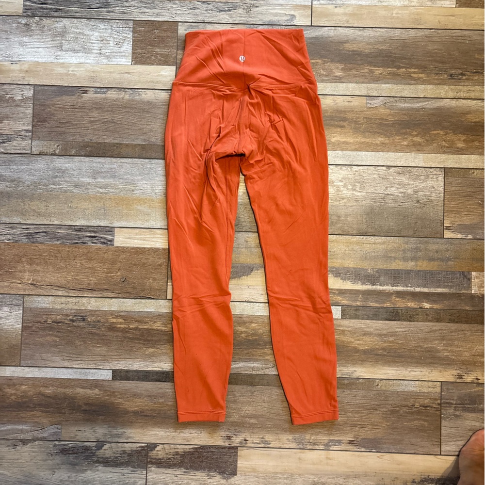 Lululemon High-Waist Orange Leggings